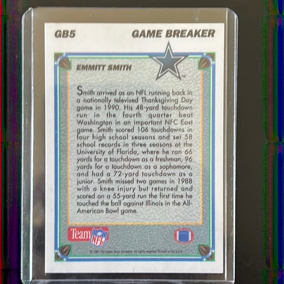 Emmit Smith football cards. Lot of two - Picture 2 of 6